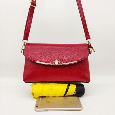 Dou ya 2020 new pattern fashion lady Litchi Hand Soft leather One shoulder Diagonal package Small bag middle age Mother bag