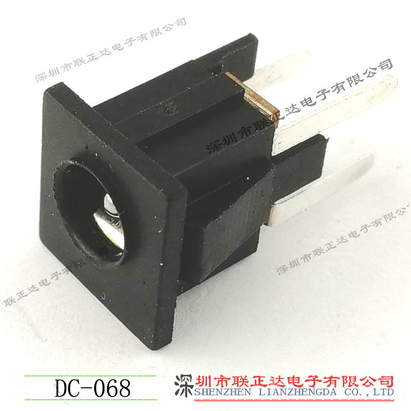 面板嵌入式DC插座 卡扣DC母座 方形DC插座5.5*2.1 立式插板DC插座