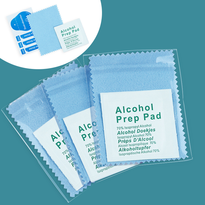 Gehärtete Folie Anwendungswerkzeug-Set, Hydrogelfolie-Schaber, vierteiliges Set mit Alkoholtuch, Staubentferner, Handy-Reinigungsset in OPP-Tasche