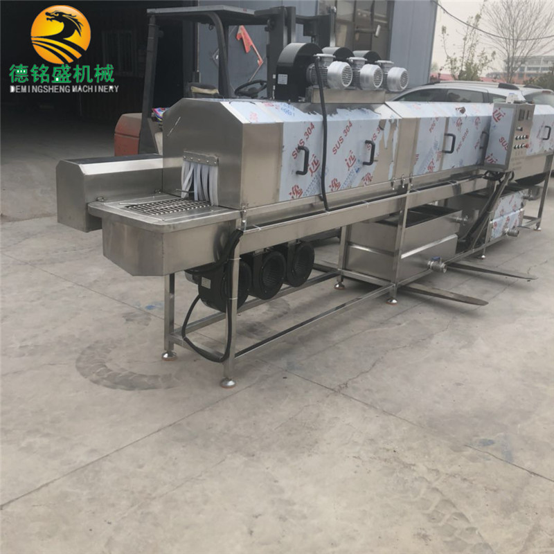 青葡萄水果罐头瓶清洗风干线操作视频 连续式洗瓶机 德铭盛洗罐机