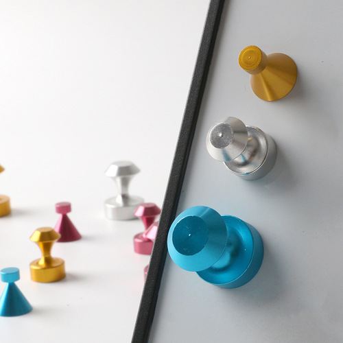 Funi Aluminum Alloy Strong Magnetic Dry Erase Board Office Teaching Neodymium Iron Boron Strong Magnetic Magnetic Beads Multicolored Powerful Magnetic Pins