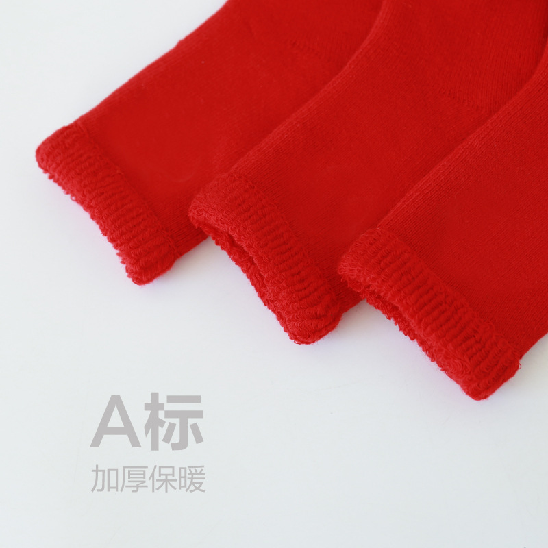 20 Otoño e Invierno Nuevos calcetines de bebé Terry calcetines de bebé engrosados boca suelta año de nacimiento Año Nuevo calcetines rojos calcetines de los niños
