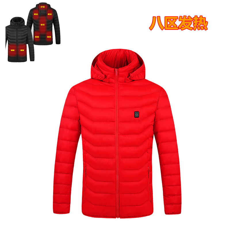 Ropa de calefacción inteligente de invierno transfronteriza temperatura constante de la pareja USB calefacción eléctrica temperatura constante ropa de algodón acolchado ropa de calefacción fábrica al por mayor