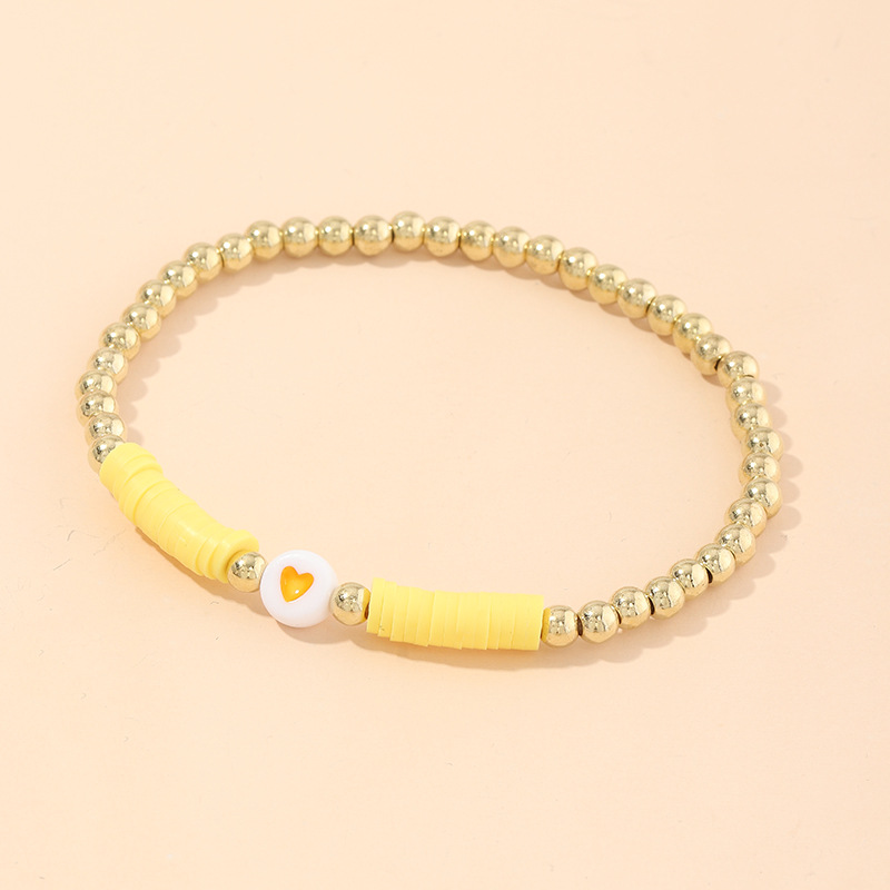 Bohemian Bracelet Nihaojewelry Wholesale Colored Soft Ceramic Bracelet Wild Love Bead Bracelet Friendship Rope display picture 4