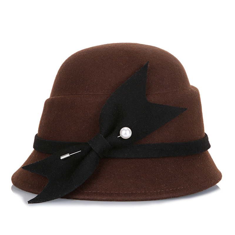 Sombrero Otoño e Invierno Nuevo estilo coreano estilo japonés lana pura de las mujeres en forma especial cálido sombrero de moda sombrero de fieltro hecho a mano al por mayor image 12