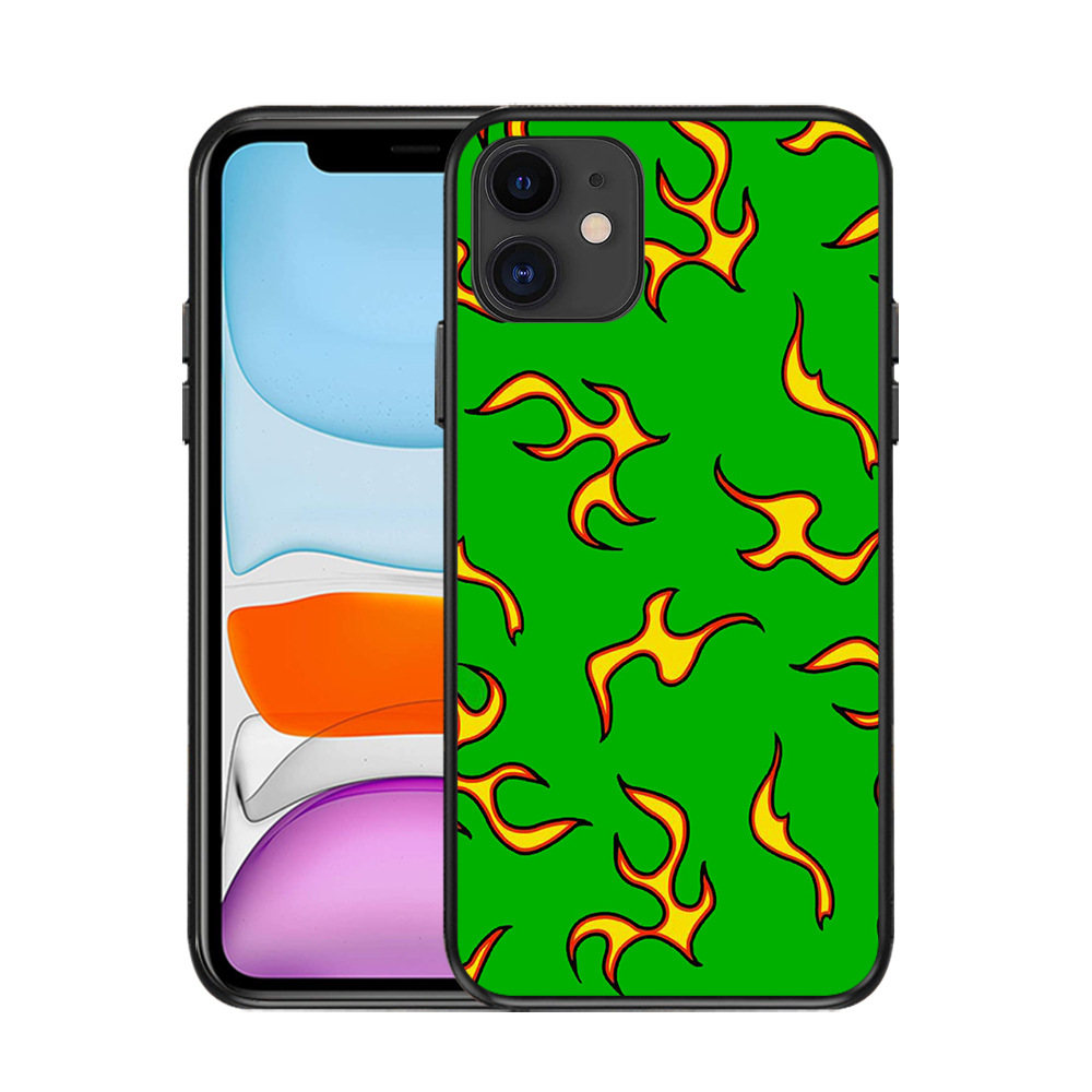 40g Weight iPhone Applicable Brands Phone Cases Classification tpu Material Flame Pattern Classic Style Style Tpu Flame Classic Style Phone Cases Phone Accessories 12