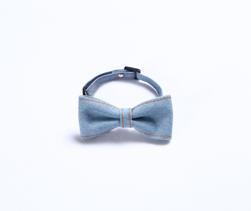 Collar de corbata de vaqueros para perros gatos collar ajustable conejo campana accesorios arco