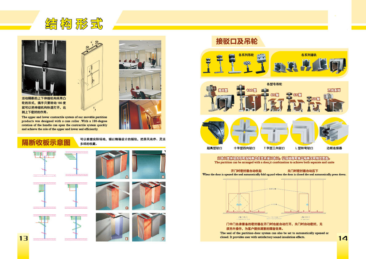 酒店移动隔断墙包厢隔断办公隔音隔断宴会厅活动屏风可折叠推拉门-阿里巴巴