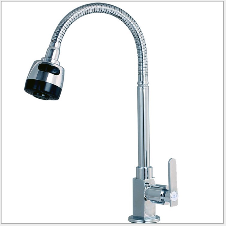 Kitchen single-cooling faucet, single-pipe cold water, full copper, 4-point stainless steel, sink, faucet, bathroom wholesale undefined