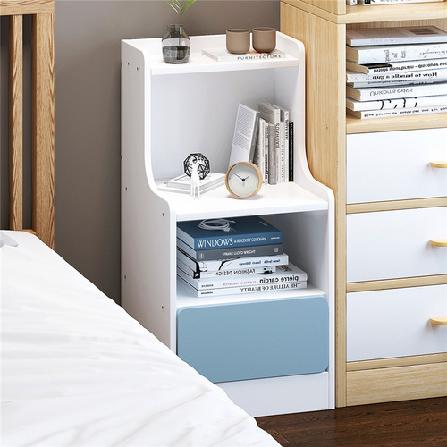Mini, Simple, and Compact Nightstand: Sleek Nordic-Style Instagram-Worthy Bedside Cabinet with a Long, Streamlined Design