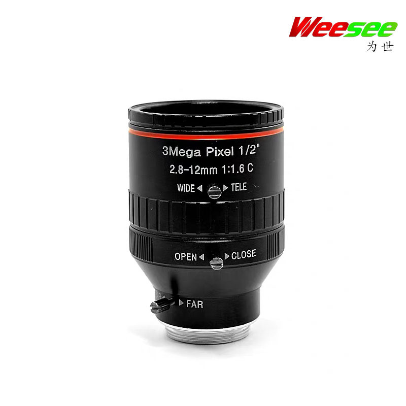 工业镜头 2.8-12mm 3MP 1/2 C接口 手动光圈安防监控镜头
