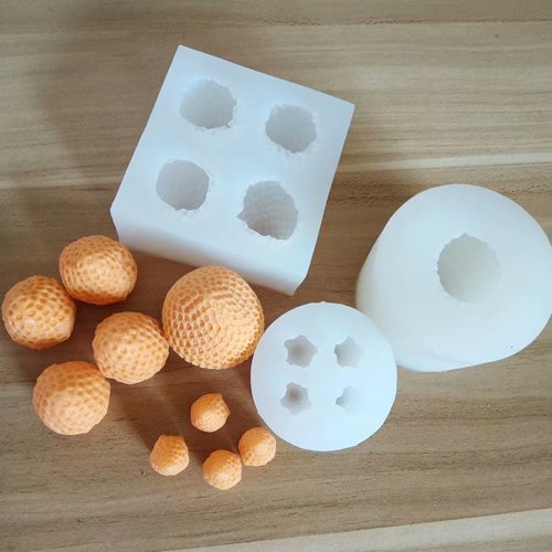 4-in-1 strawberry shaped cake decorating mold for large and small sizes, handmade soap fragrance plaster silicone mold 