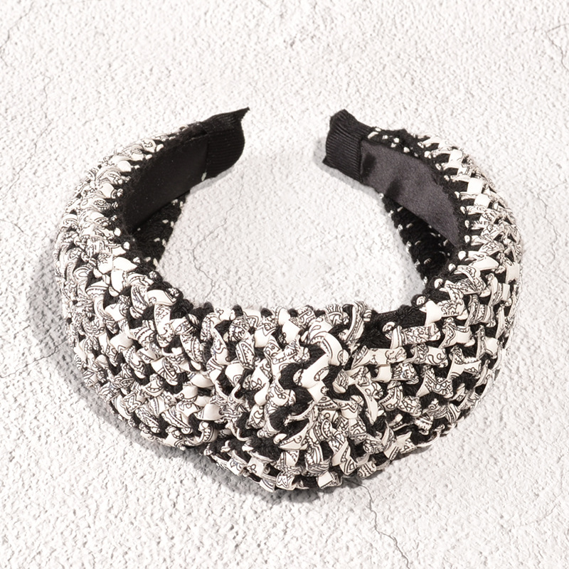 Knotted Leather Braided Headband display picture 7