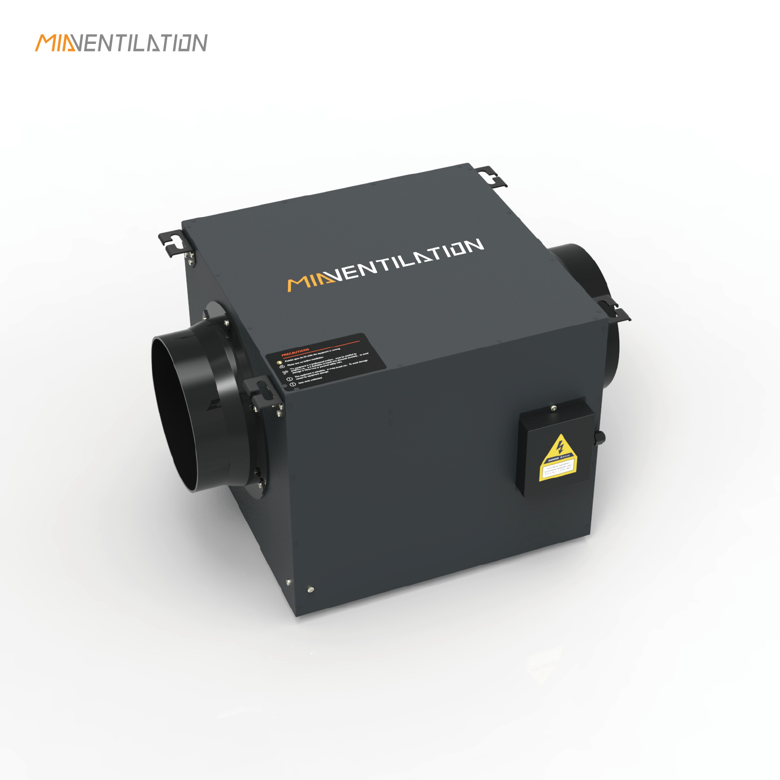 米亚管道风机800静音送风/排风新风系统通风换气机家用商用酒店