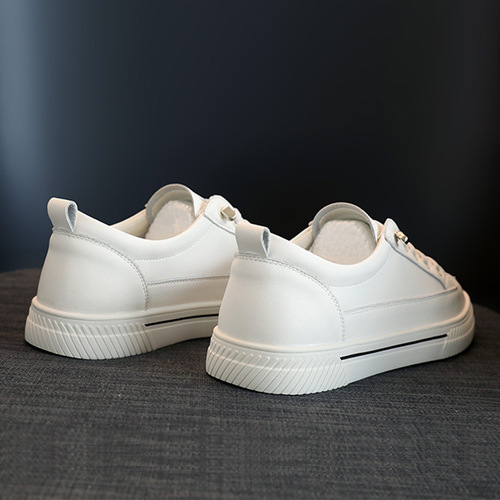 Genuine leather cowhide white shoes for women  new women's shoes versatile basic flat white shoes summer thin student sneakers