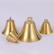 厂家批发黄铜铃铛 铜风铃 铃铛挂件 喇叭铜钟铃 开口古法宠物铃铛
