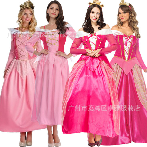 New Halloween Fairy Tale Sleeping Beauty Princess Aurora Dress Costume Costume Outfit