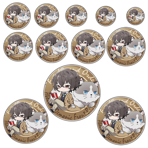 Manyun Transparent Bar Chi Protective Case Anime Two-Dimensional Badge Round Card Round Protective Storage Display Case Peripheral