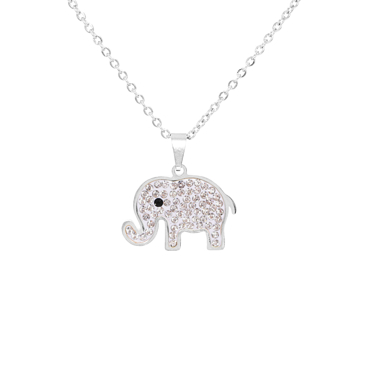 Fashion New Stainless Steel Elephant Pendant Necklace For Women display picture 9