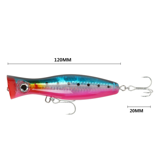 Big wave crawling and hitting the water wave lying 12cm43g Luya bait wave lying bionic fishing bait cocked mouth bass fishing bait P018