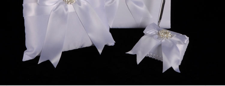 Wedding products: Western-style creative wedding flower basket rings, pillowcase set, sign-in book, sign-in pen, wine glass, knife and spatula, 6-piece set of wedding supplies detail image 7