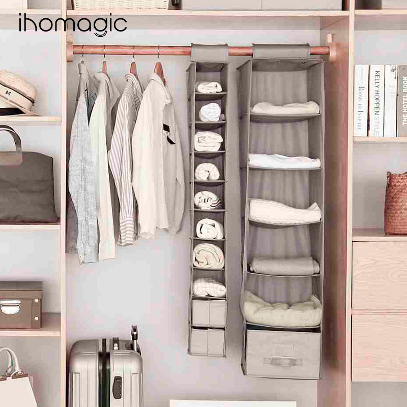 卧室家居收纳套装 10层衣橱立方体式挂袋 日系简约衣物收纳挂袋