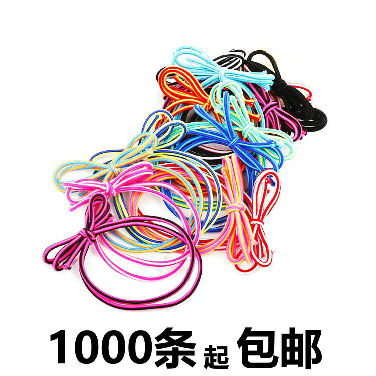 elastic black hairgrip with bow