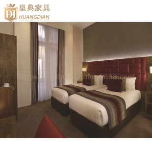 Foshan Factory Customized Star Hotel Room Furniture Suite Software Bed Screen Bed Frame Complete Set of Furniture TF50