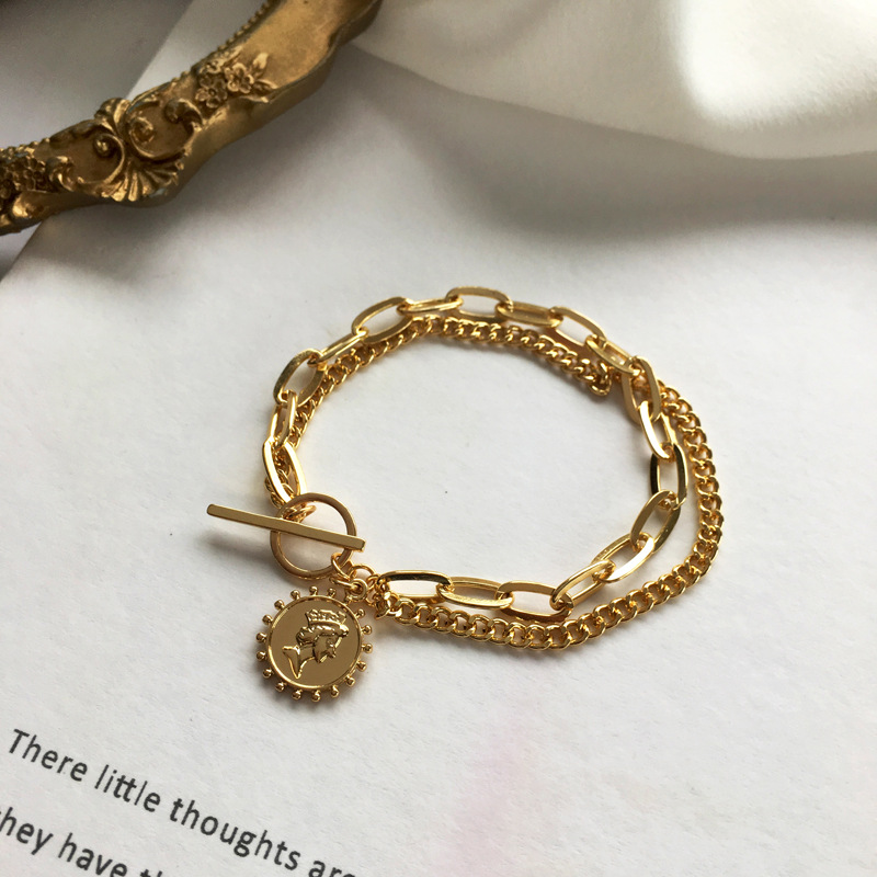 11g Weight No Inlaid Inlay Material Bracelets Classification Anniversary, Business, Travel Occasion Alloy Material Geometric Pattern Women'S Gender Plating Design Geometric No Inlaid Alloy Wholesale Chain & Link Bracelets 1