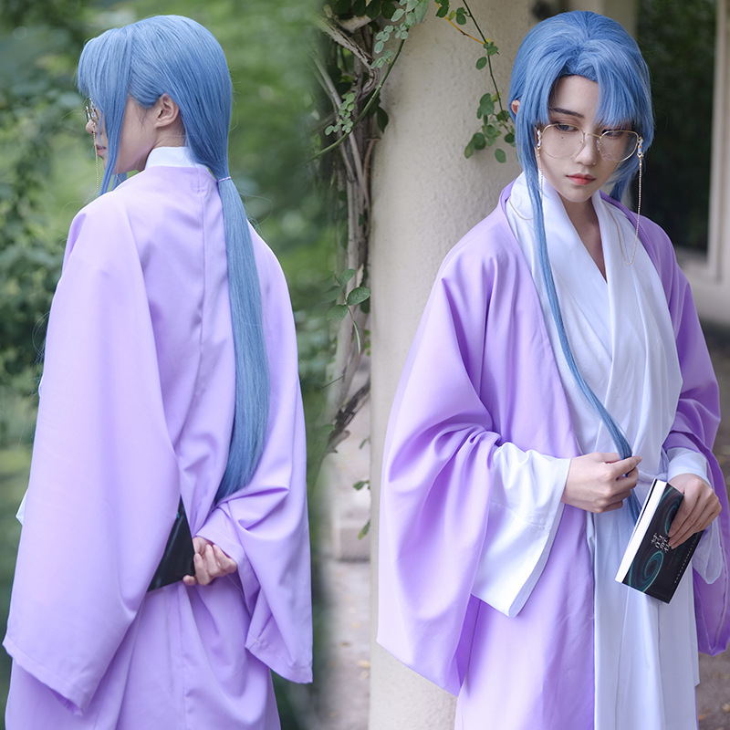 Qinghe cartoon sound relationship cosplay Tengruiyu cos clothing pajamas full set glasses Wig
