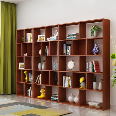 簡約現代置物櫃客廳書櫥落地玄關書架書櫃自由組合兒童儲物櫃帶門