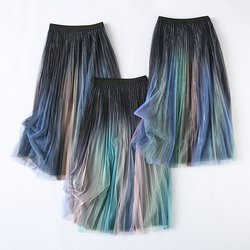 Gradient Pleated Skirt 1