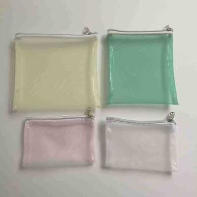 超市热销肥皂收纳网布袋 尼龙网布拉链收纳袋 洗漱用品收纳包装袋