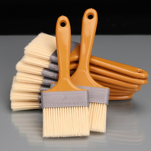 Non-shedding paint brush, sharpened nylon bristle brush, multi-purpose bristle brush, oil brush, plastic handle bristle brush