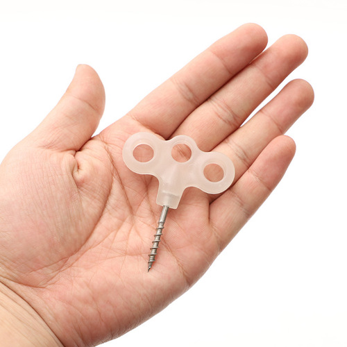 Camping deck nails, luminous nails, outdoor camping tent windproof rope fixing nails, three-eye screws, stainless steel threads