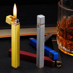 Inflatable lighter with creative personality sandpaper open-flame cigarette lighter for men, metal cigarette accessories wholesale