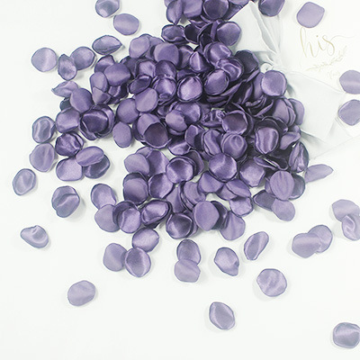 Organza de seda artificial pétalos de rosa boda luminosa crema dispersos pétalos decoración del partido DIY regalo