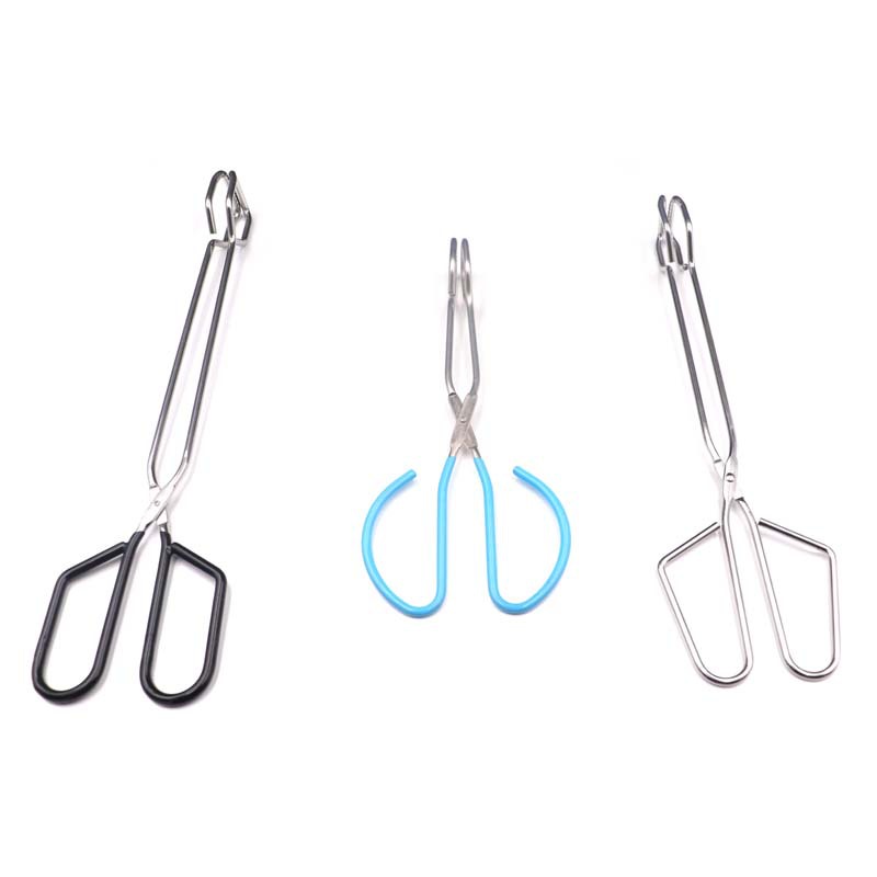 Barbacoa parrilla clip de carbono clip de alimentos de acero inoxidable clip de barbacoa mango negro clip de pan clip de alimentos de cocina