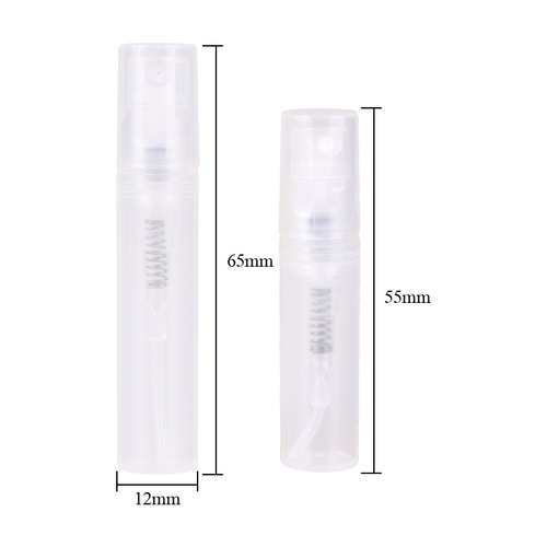 2ml/3ml spray perfume bottle, cosmetic perfume bottle, trial size sample bottle, plastic snap-top bottle