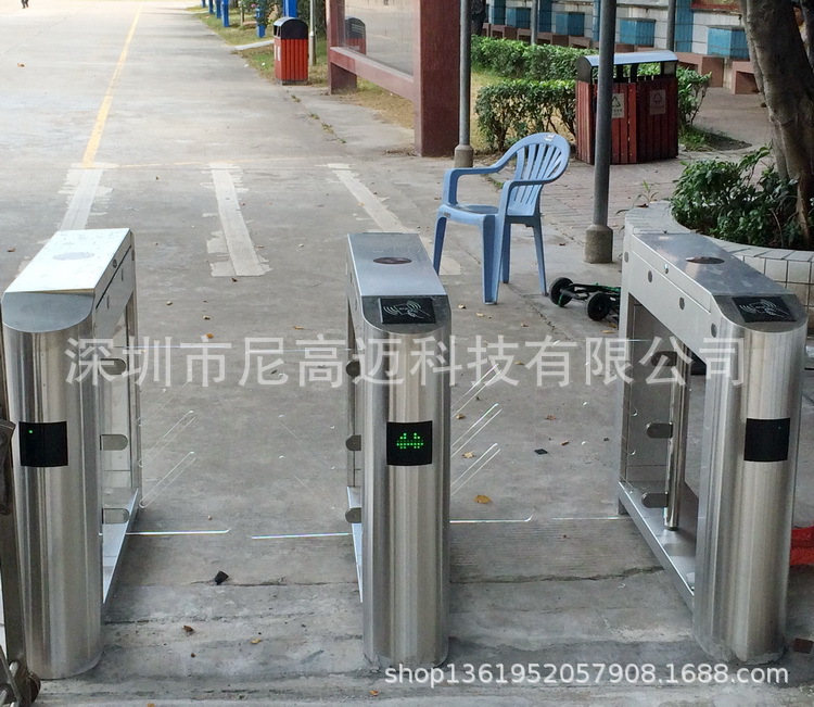 佛山豪华电动摆闸厂家 写字楼门禁考勤刷卡摆闸 小区门卫挡闸门机