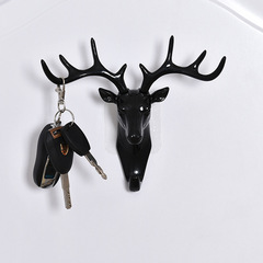 Deer Antler American Retro Wall Decoration Hook Creative Personalized Deer Head Wall Hook Traceless Key Wall Hook