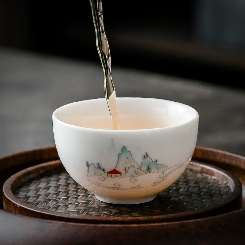 Синие-цветные чаи Lu Jade porcelain чайная чашка керамическая чашка персональная чашка фарфоровая чашка одна чашка кунг-фу чашка