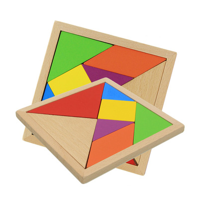 Boutique Large Log Tangram children Puzzle puzzle Wooden educational toys