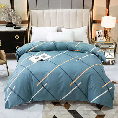 全棉活性生態磨毛被套單件純棉加厚秋冬保暖簡約被罩家紡床品