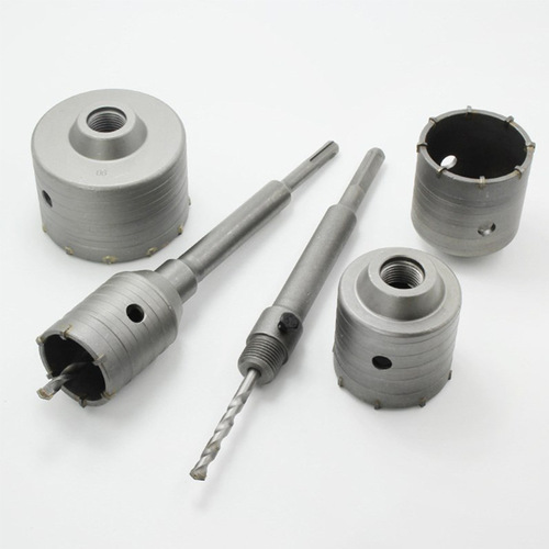 Electric hammer wall hole opener set 65mm+110-350mm round handle connecting rod with wrench center drill wholesale