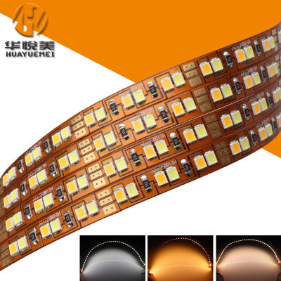 UL Double color 2835 Soft light Dimming Toning 8 12v1m*168 Lamp beads Warranty Three years Huayue