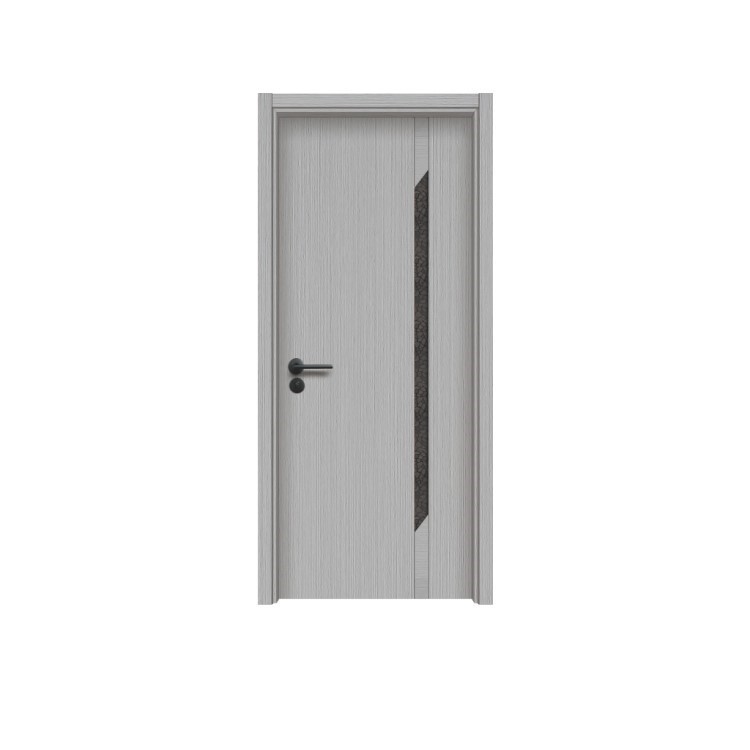 Suministro directo de fábrica simple puerta plana interior puerta de cristal de carbono puerta del dormitorio puerta de la habitación sin pintura