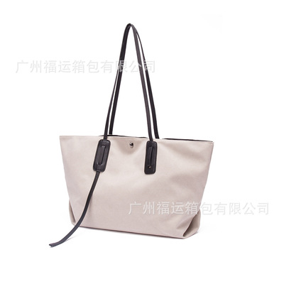 大容量托特包女2020新款潮韓版時尚帆布手提包大學生上課本單肩包