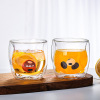 Double -layer glass cup Creative cartoon bear cup net red cat claw shape milk cup home coffee cup fruit juice cup