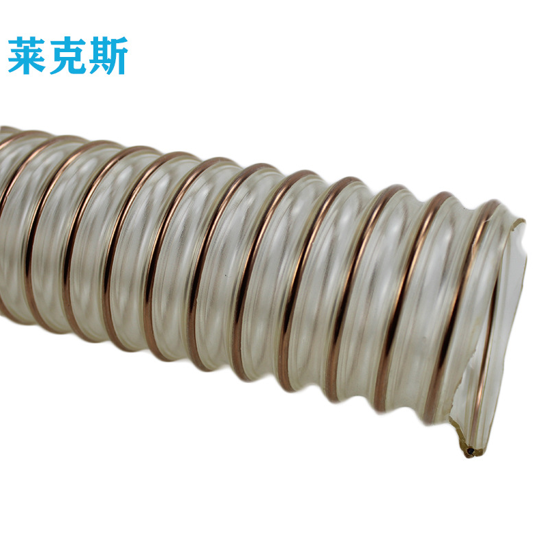 供应耐磨损软管 耐磨钢丝管 耐磨吸尘管 扫地车吸尘管 PU钢丝管